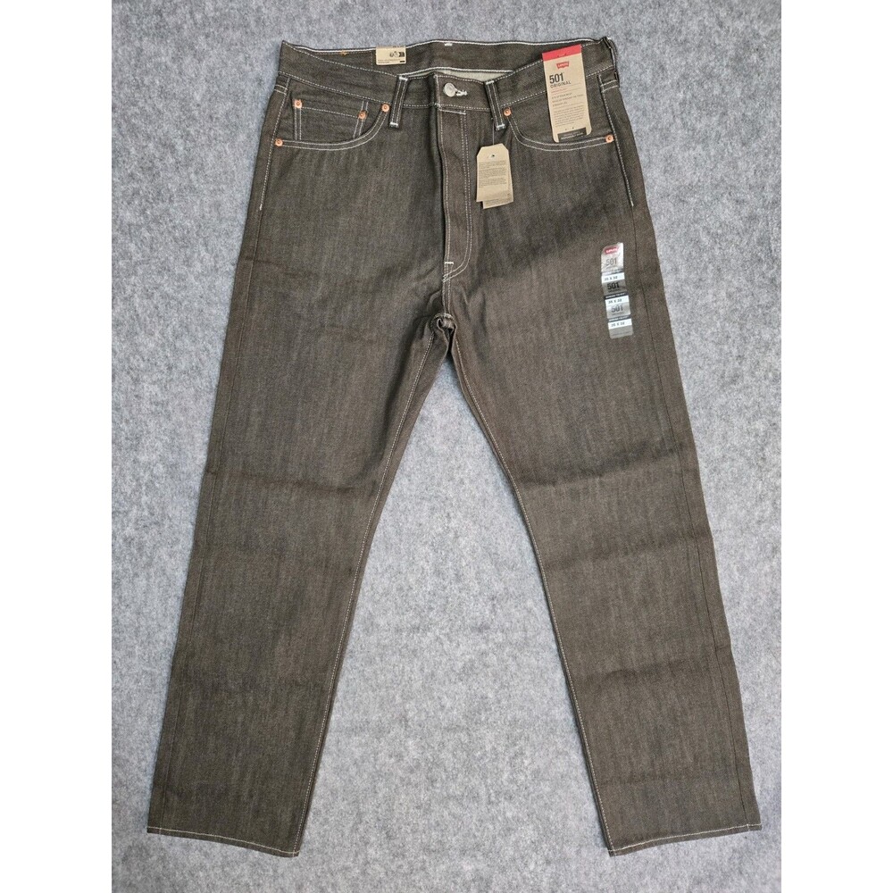 Levi's Men's 501 Original Shrink-to-Fit Jeans Dark Brown 005013669 Sz 35 x 32